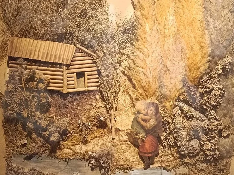 1818-Procesa del Carmen Sarmiento - Collage con elementi naturali